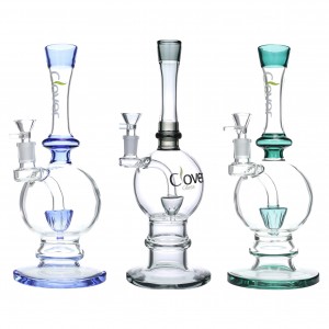 Clover Glass - 11.5" Globe Color Perc Water Pipe [WPC-212]